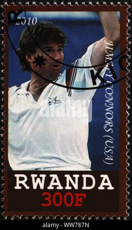 Jimmy Connors Portrait auf Briefmarke Stockfoto