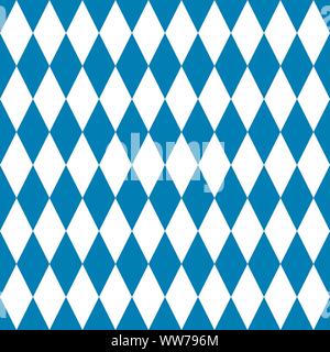 Oktoberfest - Nahtlose bayerischen Rauten Muster auf weißem Hintergrund Stock Vektor