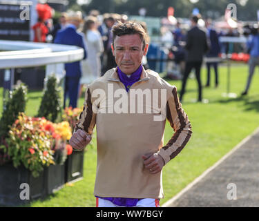 13. September 2019, Doncaster Racecourse, Doncaster, England; William Hill St Leger Festival, Herren Tag; Frankie Dettori Stockfoto