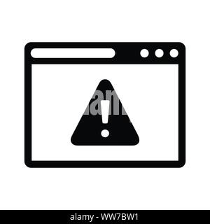 Gut organisiert und voll editierbar Browser, Fehler, Warnung, Seite, unterbrochene Verbindung Symbol für jede Verwendung wie Printmedien, Web, kommerzielle Nutzung oder jede Art von Stock Vektor
