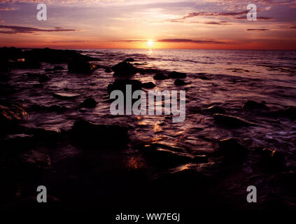 Sonnenaufgang entlang der Küste von New Hampshire Stockfoto