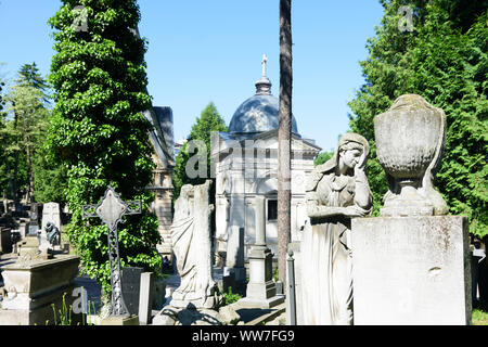 Lemberg (Lwiw, Lemberg): lychakiv Friedhof, Grab in, Oblast Lwiw, Ukraine Stockfoto