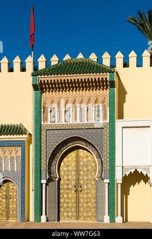 Marokko, königlichen Stadt Fes, Dar el Makzehn (Royal Palace) Stockfoto