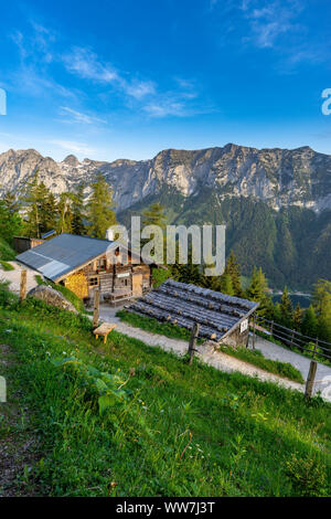 Deutschland, Bayern, Berchtesgadener Land, Ramsau, Morgenstimmung auf dem Schloss¤rtenalm Stockfoto