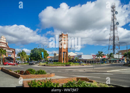 Clocktower auf der Prince Street Kreisverkehr der Nördlichen Flüsse region Stadt Grafton, New South Wales, Australien Stockfoto