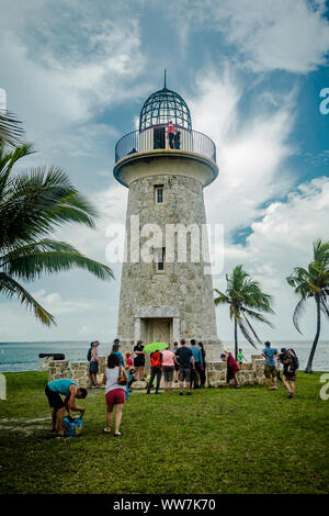 Boca Chita Schlüssel Leuchtturm im Biscayne National Park, Florida, USA Stockfoto