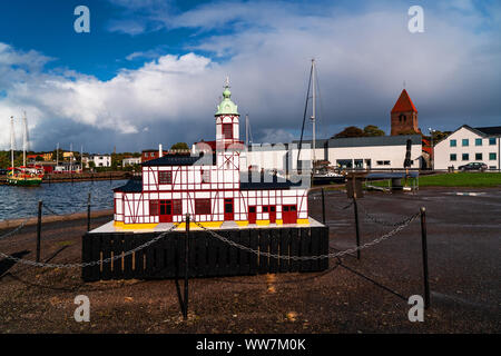 Hafen Eindruck in Stege, Insel MÃ'n, Dänemark Stockfoto