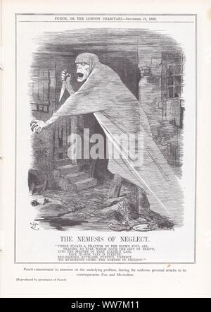 Buchen Sie Platte/Drucken von 'Jack the Ripper oder die Geheimnisse des East End' von Alexander Kelly. "Die Nemesis der Vernachlässigung". Stockfoto