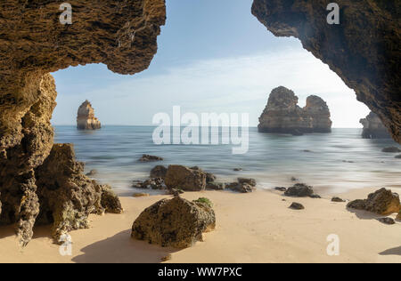 Portugal, Algarve, Lagos, Praia do Camilio Stockfoto