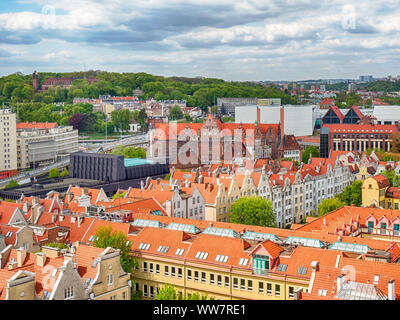 Blick vom Rathausturm in Danzig, Polen Stockfoto