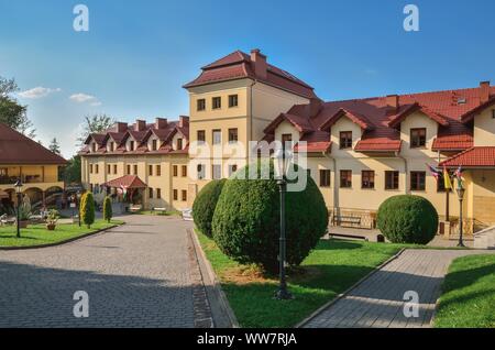 KALWARIA ZEBRZYDOWSKA, Polen - 1. SEPTEMBER 2019: Basilika Unserer Lieben Frau von den Engeln in Kalwaria Zebrzydowska, Polen. Stockfoto