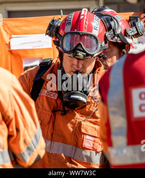 Lewes, Sussex, UK. 13 Sep, 2019. Sussex und Kent Feuerwehr und Rettungsdienste gemeinsame Ausbildung Übung in Lewes: Kredit. Credit: Alan Fraser/Alamy leben Nachrichten Stockfoto