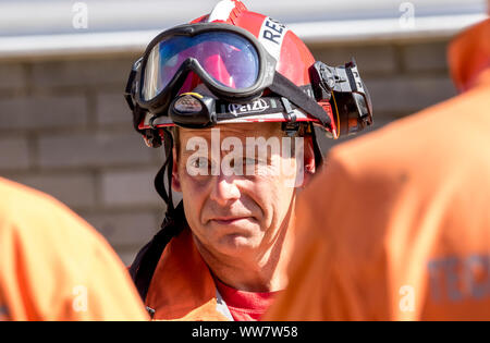 Lewes, Sussex, UK. 13 Sep, 2019. Sussex und Kent Feuerwehr und Rettungsdienste gemeinsame Ausbildung Übung in Lewes: Kredit. Credit: Alan Fraser/Alamy leben Nachrichten Stockfoto