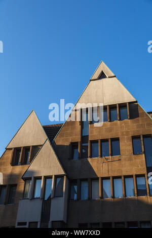 Haus Fassade im Bauhaus-Stil in der Innenstadt von Münster, Nordrhein-Westfalen, Deutschland, Europa, Stockfoto