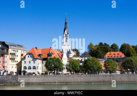 Bad tã¶lz, Blick auf die Altstadt mit der Stadt von der Pfarrkirche Mariä Himmelfahrt in der Innenstadt Stockfoto