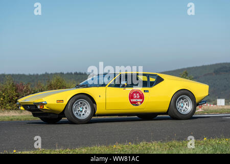 Michelstadt, Hessen, Deutschland, De tomaso Pantera, Baujahr 1974, 5800 ccm, 350 PS auf der Veranstaltung Pista & Piloti Stockfoto