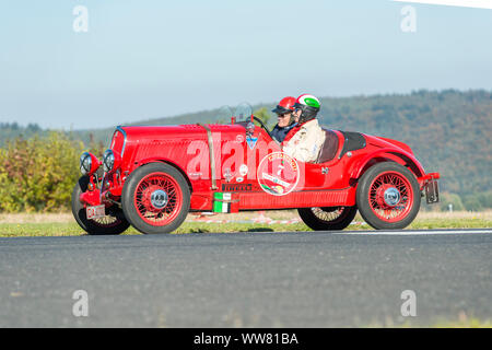 Michelstadt, Hessen, Deutschland, Fiat 508 Balilla Coppa d'Oro, 1000 ccm, 30 PS, Baujahr 1934 auf dem Event Pista & Piloti Stockfoto