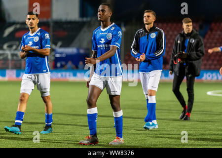 Den Bosch, Niederlande. 13 Sep, 2019. DEN BOSCH, 13-09-2019, Sportpark De Vliert, Fußball Saison 2019/2020, Niederländisch Keuken Kampioen Divisie, Den Bosch - NEC, Spieler FC Den Bosch enttäuscht nach dem Spiel Den Bosch - NEC Credit: Pro Schüsse/Alamy leben Nachrichten Stockfoto