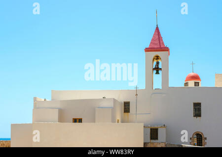 Israel, North District, Oberen Galiläa, Acre (Akko). Kirche St. Johannes der Täufer in der alten Stadt. Stockfoto