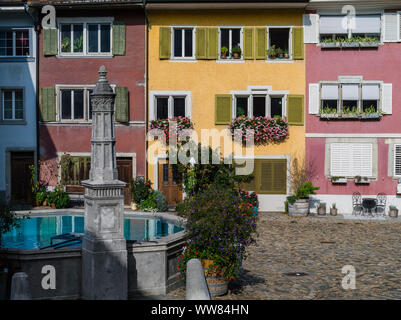 Historische Altstadt von Brugg im Kanton Aargau Stockfoto