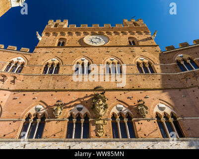 Palazzo Pubblico in Siena. Stockfoto