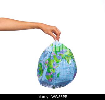 Zerbrechlichkeit der Erde, konzeptionelle Bild Stockfoto