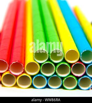 Papier Trinkhalme Stockfoto