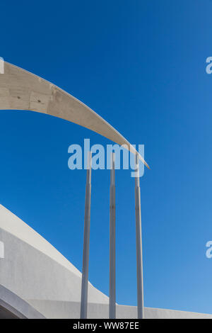 Auditorium, Detail, Auditorio de Tenerife, Kongress- und Konzerthalle des Architekten Santiago Calatrava, wurde im Jahr 2003 eröffnet, Santa Cruz, Santa Cruz de Tenerife, Teneriffa, Kanarische Inseln, Spanien, Europa Stockfoto