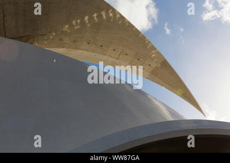 Auditorium, Detail, Auditorio de Tenerife, Kongress- und Konzerthalle des Architekten Santiago Calatrava, Santa Cruz, Santa Cruz de Tenerife, Teneriffa, Kanarische Inseln, Spanien, Europa Stockfoto