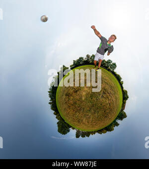 Little planet, Baseball, Mann, 19 Jahre Stockfoto