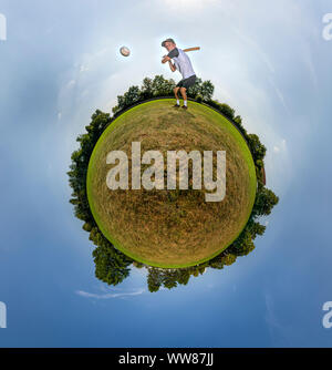 Little planet, Baseball, Mann, 23 Jahre Stockfoto