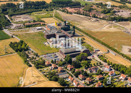 Business Park, Industriegebiet Zeche Westfalen, headframes, Fördertürme, Guissen, Ahlen, Ruhrgebiet, Nordrhein-Westfalen, Deutschland Stockfoto