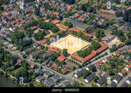 Luftaufnahme, Nrw-Landgestüt, Sassenberger Straße, Sternberg Straße, Warendorf, MÃ¼nsterland, Nordrhein-Westfalen, Deutschland, Europa Stockfoto