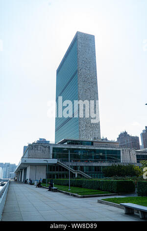 Der Hauptsitz der Vereinten Nationen Gebäude (Sekretariat). Photo Credit: Marty Jean-Louis Stockfoto