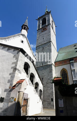 Schwaz, Kapelle Totenkapelle (Michael-Veitskapelle), Kirche Maria Himmelfahrt (Maria Himmelfahrt), Silberregion Karwendel, Silber Region Karwendel, Tirol, Österreich Stockfoto