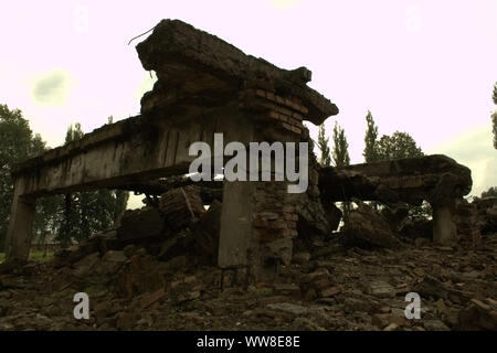 Zerstörte Krematorium in Auschwitz Stockfoto