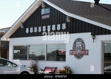 Geschenk Shop auf der Route 66 in Adrian, TX, USA Stockfoto