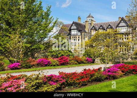 Wales Conwy Bodnant Garden und Bodnant Haus Stockfoto