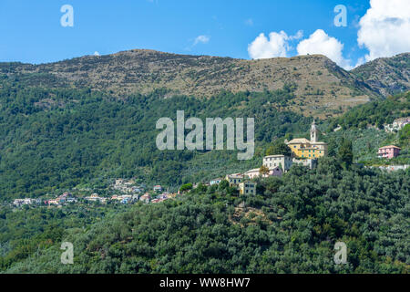 Das Dorf Canepa in der Apenninen inLiguria, Italien Stockfoto