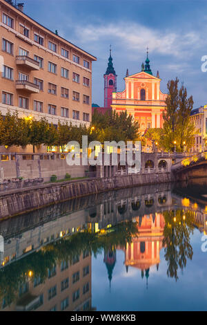 Historische Altstadt von Ljubljana, Slowenien Stockfoto