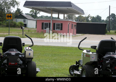 Außer Betrieb Tankstelle im ländlichen Virginia, USA Stockfoto