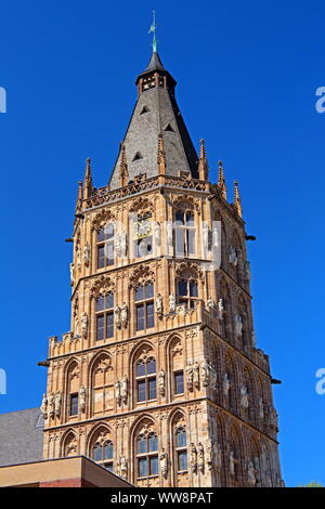 Rathaus turm in der Altstadt, Köln, Nordrhein-Westfalen, Deutschland, Deutschland Stockfoto