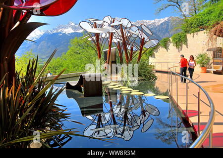 Gärten von Schloss Trauttmansdorff, Meran, Etschtal, Burggrafenamt, Südtirol, Italien Stockfoto