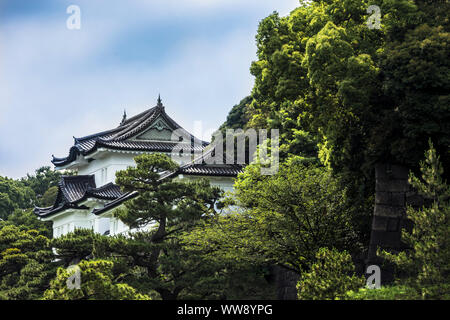 Schöne und Faszinierende Aussicht von den Gärten des Imperial Palace in Tokio, Japan Stockfoto