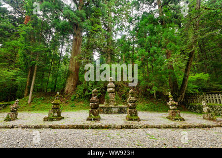 Wakayama, Japan - 23. Juli 2019: Ruhestätte der mächtigen Toyotomi Samurai clan Koyasan. Stockfoto