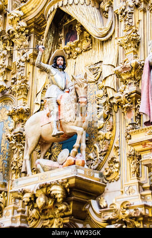 Das wunderschöne, handgefertigte Innere der Kathedrale von Granada, Granada, Spanien. Stockfoto