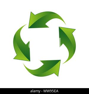 Kreative 3d-Recycling Logo Design Vector Illustration Konzept Stock Vektor