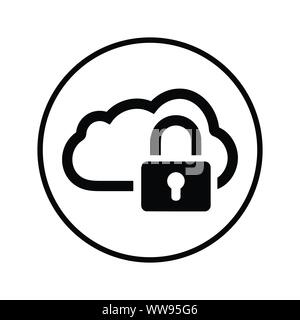 Schönes Design und voll editierbar Cloud, Daten, Sicherheit, Schutz Symbol für kommerzielle, Printmedien, Web oder jede Art von Design Projekten. Stock Vektor