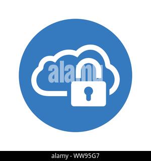 Schönes Design und voll editierbar Cloud, Daten, Sicherheit, Schutz Symbol für kommerzielle, Printmedien, Web oder jede Art von Design Projekten. Stock Vektor