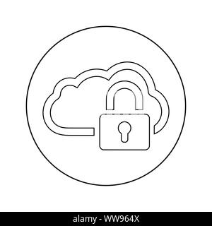 Schönes Design und voll editierbar Cloud, Daten, Sicherheit, Schutz Symbol für kommerzielle, Printmedien, Web oder jede Art von Design Projekten. Stock Vektor